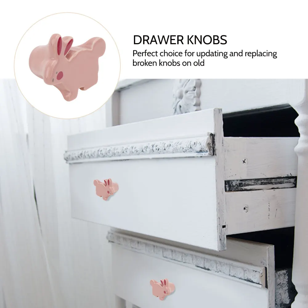 

2Pcs Decorative Cabinet Handle Creative Drawer Knob Furniture Accessory