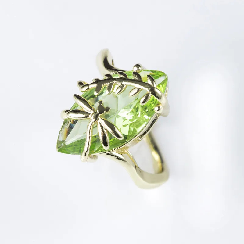 Кольца для женщин оливковое зеленое креативное кольцо с фианитом роскошное