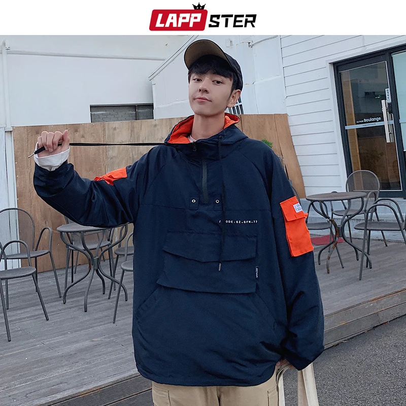 Мужские куртки и пальто LAPPSTER в стиле Харадзюку 2020 Мужская Корейская ветровка хип