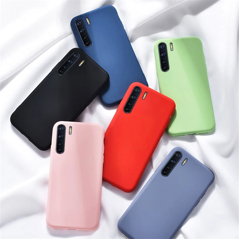 Резиновый противоударный Противоскользящий мягкий чехол из ТПУ для OPPO F15 A91 |