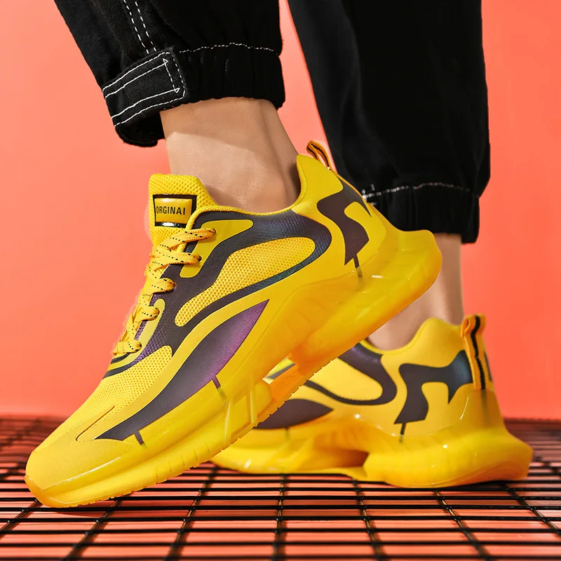 

Reflective Men Sneakers Plus Size 39-46 Cushioning Running Shoes Designer Outdoor Sport Shoes Trend Casual Trainers Zapatillas