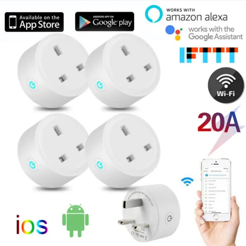 Умная розетка с Wi-Fi 20 А монитором питания | Электроника