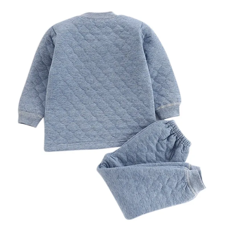 Детский зимний стеганый плотный теплый повседневный трехслойный комплект