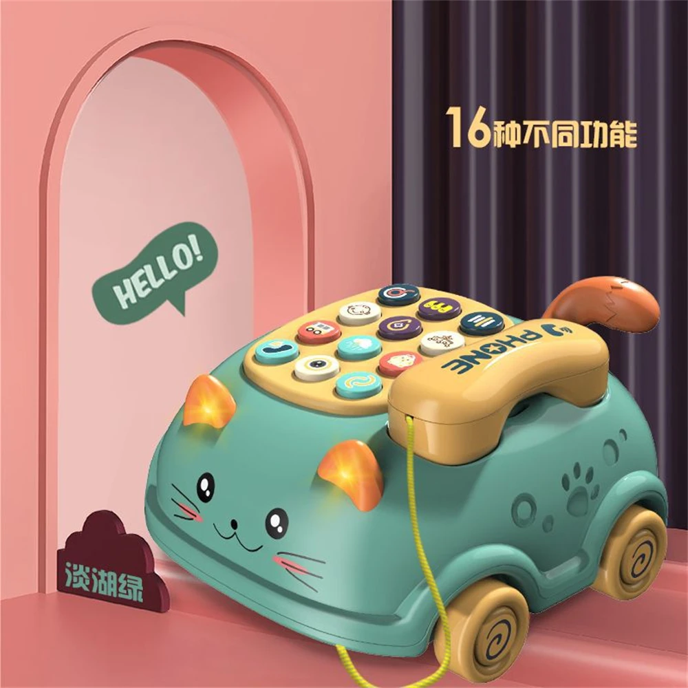 

Kids Toy Multifunctional Bilingual Telephone Story Machine Boys and Girls Early Educational Toys for Study Children Gift