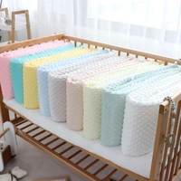 1pc baby bumper pillow bed around pom pom cushion bumper for infant cuna lit crib protector cot bumper room decor anti collision