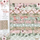 KSCRAFT 12 шт., наклейки для скрапбукинга на зиму, художественная бумага для фона, бумажная карта для творчества, скрапбукинга