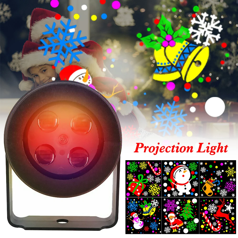 

16 Pattern Christmas Decoration Lights Snowfall LED Projection Lamp Waterproof Projector Light For Home Party Decor Night Lamp
