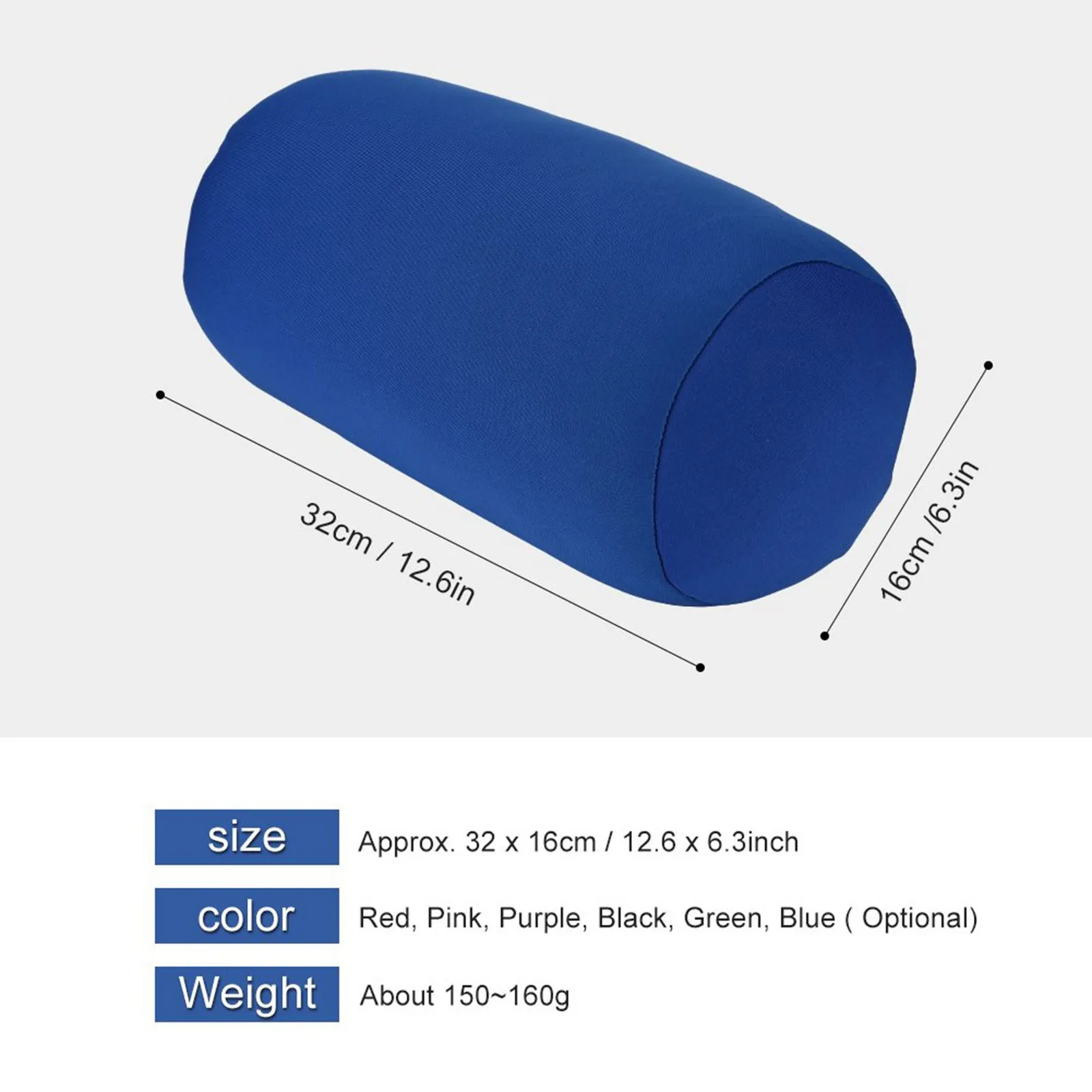 Roll Round Memory Foam Pillow Home Head Neck Microbead Back Sofa Cushion Office Sleep Support | Дом и сад