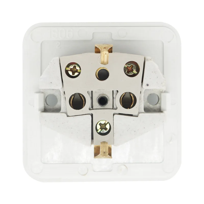 Настенная розетка с поверхностным креплением Schuko макс. переменный ток 250 в 16 А |