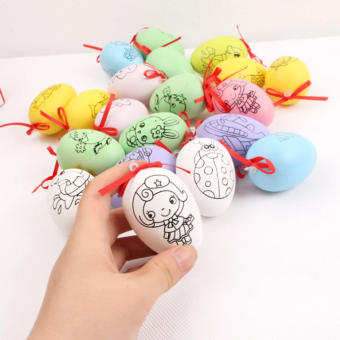5 шт. пасхальные яйца Детские игрушки ручной работы DIY мультяшная окрашенная