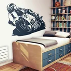 Большой мотоцикл Настенная Наклейка для мальчика Детская комната номер гоночный двигатель наклейка на стену спальная; Игровая виниловые обои Декор