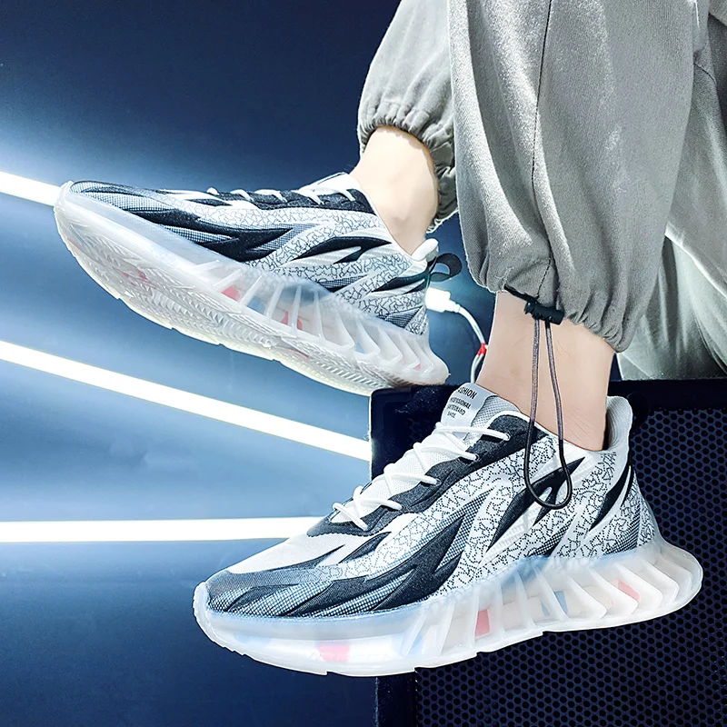 

Кроссовки мужские на толстой нескользящей подошве, повседневная обувь, дышащие, для баскетбола