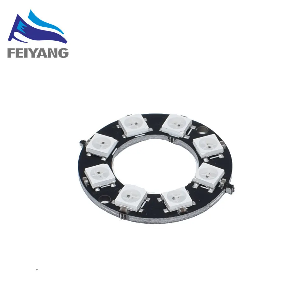 Светодиодный RGB Ring 1 бит 8 12 16 24 WS2812 5050 светодиодный + интегрированный драйвер