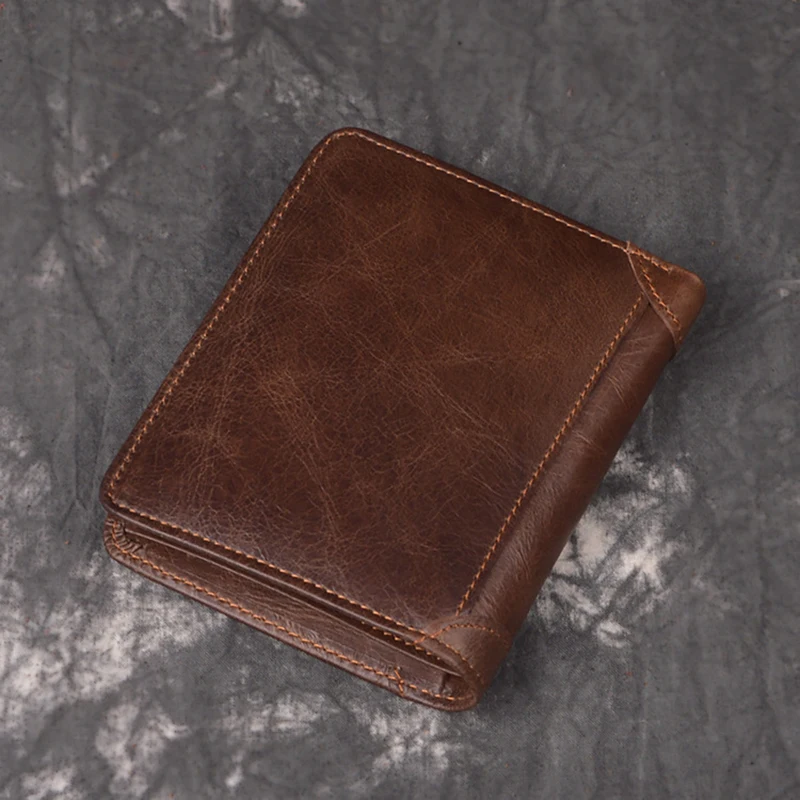 Мужской бумажник из натуральной кожи с зернистой поверхностью|Мужские кошельки|