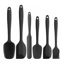 6 pieces silicone spatula set non stick heat resistant spatulas turner for cooking baking mixing baking tools new