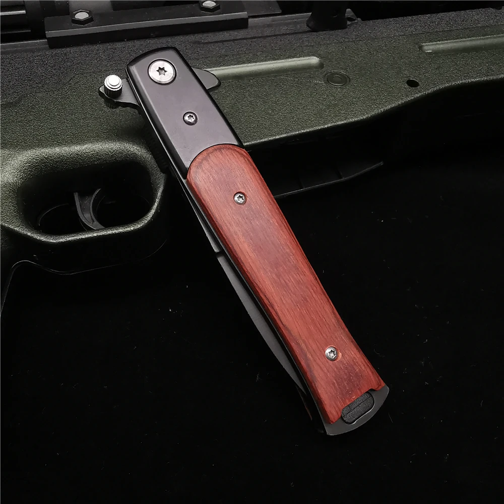 Складной нож карманный Клинок с деревянной рукояткой из стали 8cr15mov 23 см (8 9 дюйма)