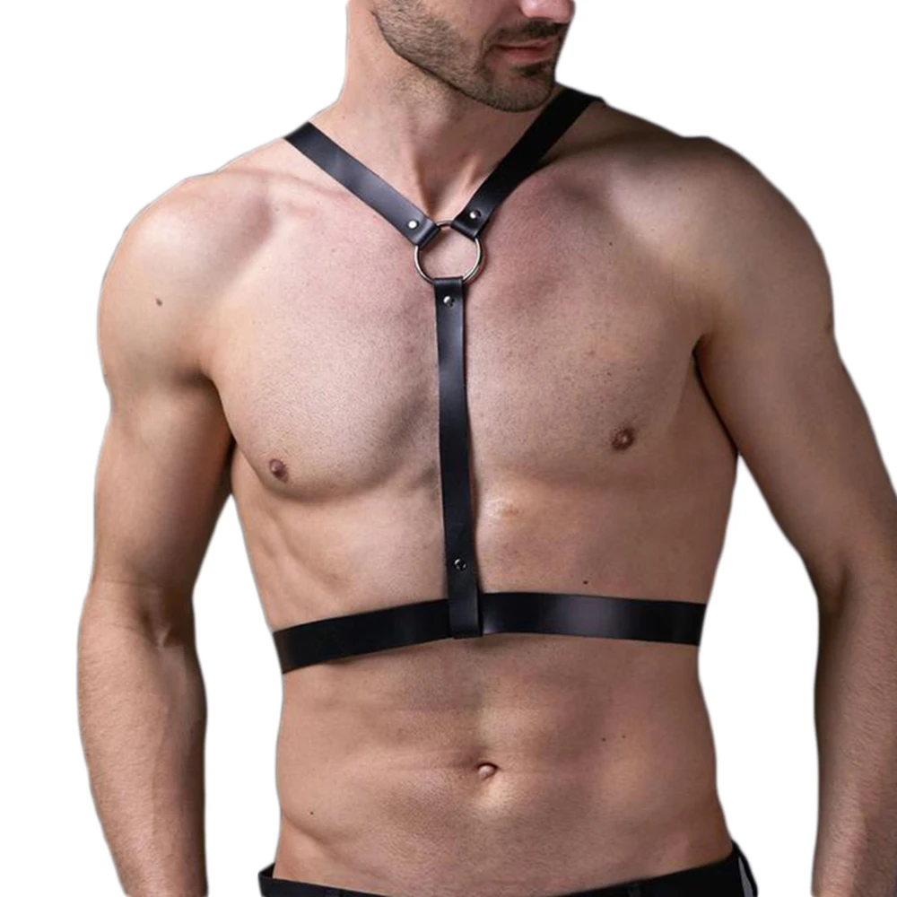 Bdms экзотические майки мужское бондажное белье нагрудные ремни кожаная