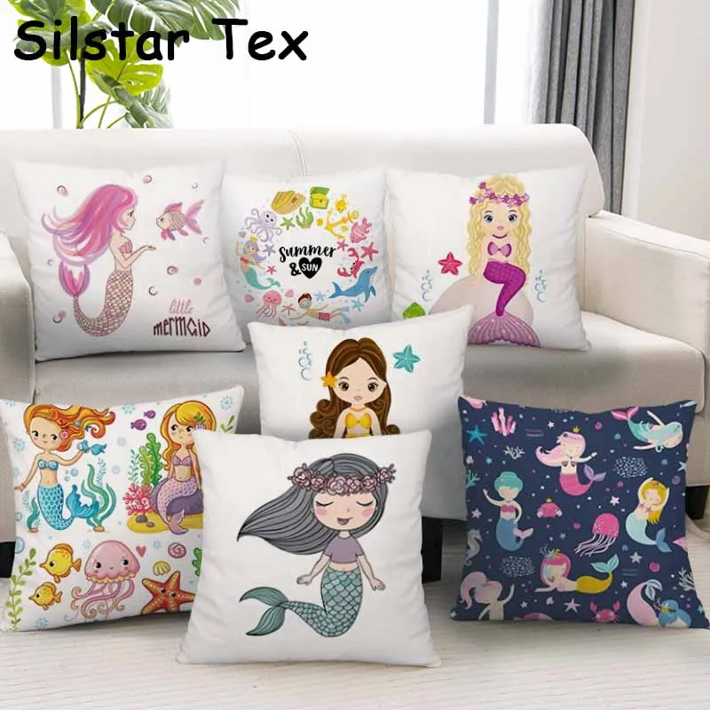 Шелстар текс Мультфильм Русалка полиэстер печать Наволочка Мода Новый океан