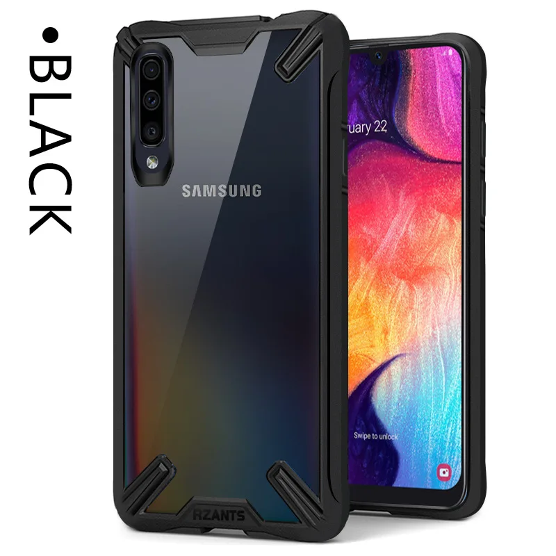 A51 Case for Samsung Galaxy A71 Note 10 Plus Airbag Anti-fall Shell Transparent Acrylic Mobile Phone Cover |