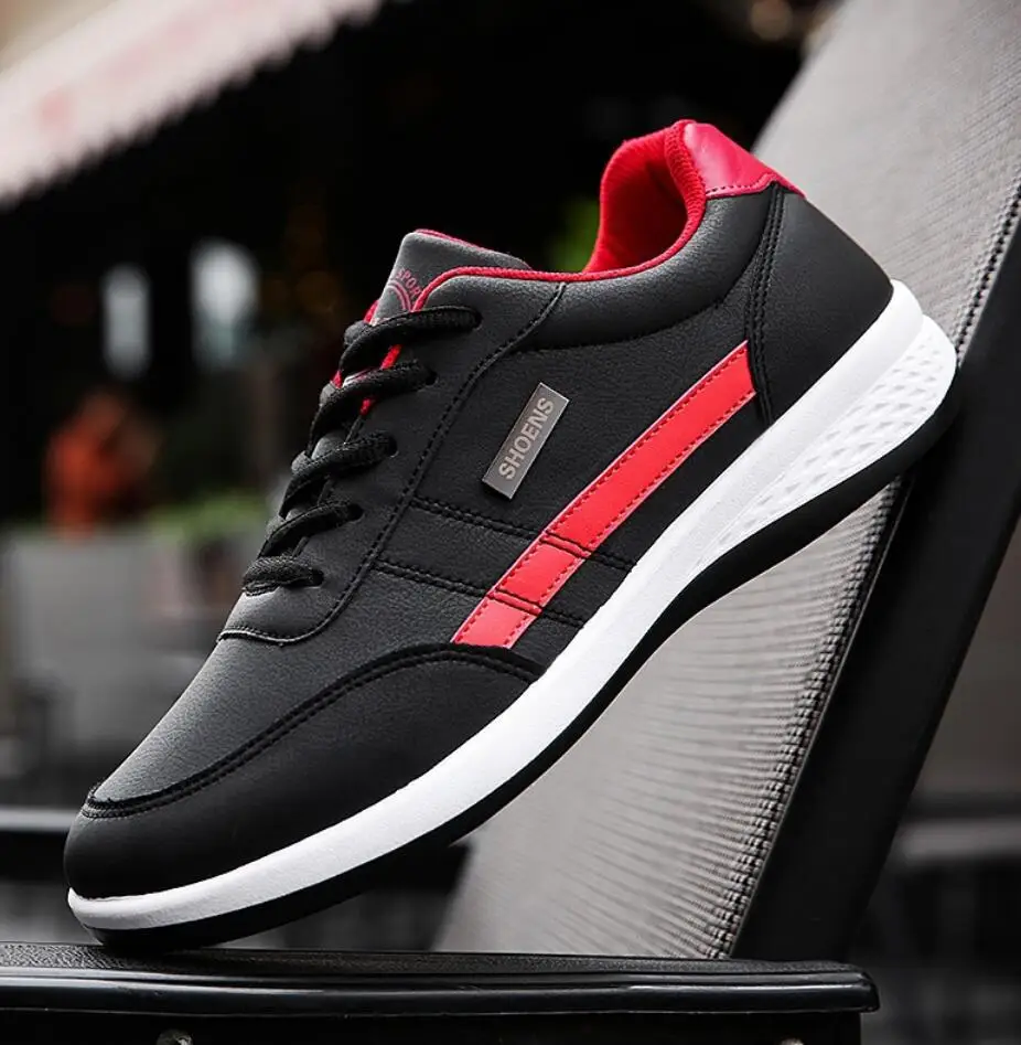 Мужские белые кроссовки tenis masculino мужская обувь дышащая на шнуровке кожаная