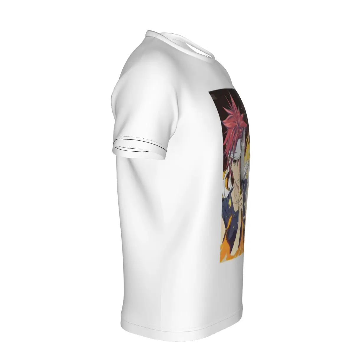 

2021 Yukihira souma boys' short sleeve round neck fitting soft T-shirt Yukihira souma children's girl print label casual T-shirt