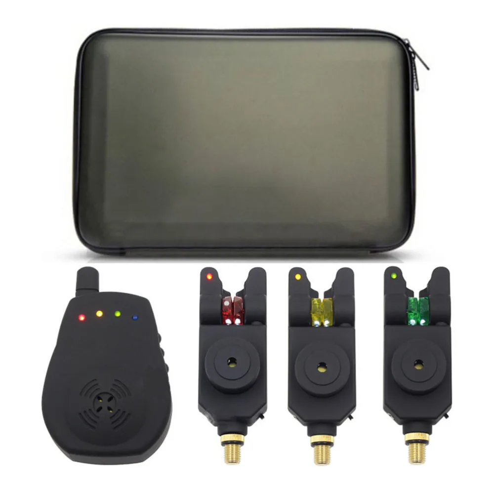 

Wild Fishing Use Long Distance Wireless Fishing Alarm Set Fishing Bite Alarm Battery Included(Black)