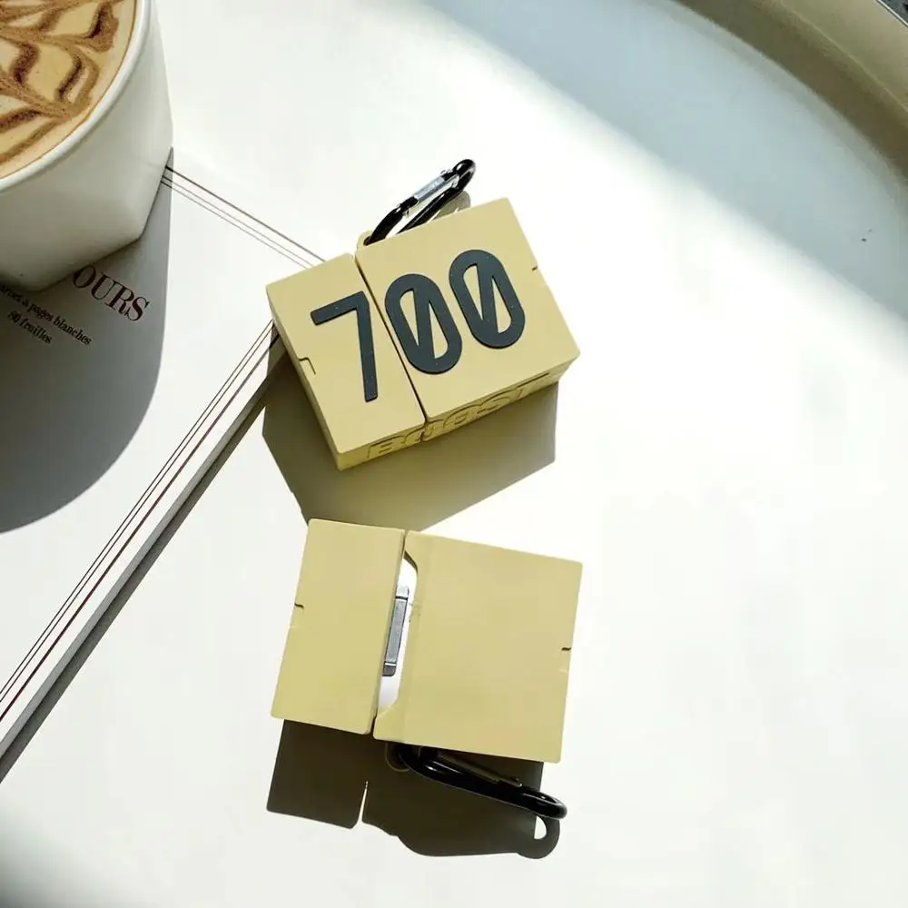 Для AirPods 3D силиконовый чехол 700 Boost Shoe Box для наушников Защитная крышка Аксессуары