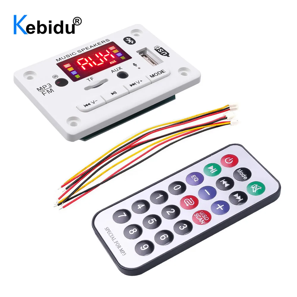 Bluetooth V5.0 MP3 плеер Kebidu динамик модуль декодирования беспроводной слот для USB TF