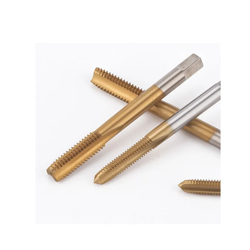 

Titanium Plated Straight Slot Machine Tap High Speed Steel Coating 6542 Tap Hole Blind Hole M2/2/3/4/5/6/8-27