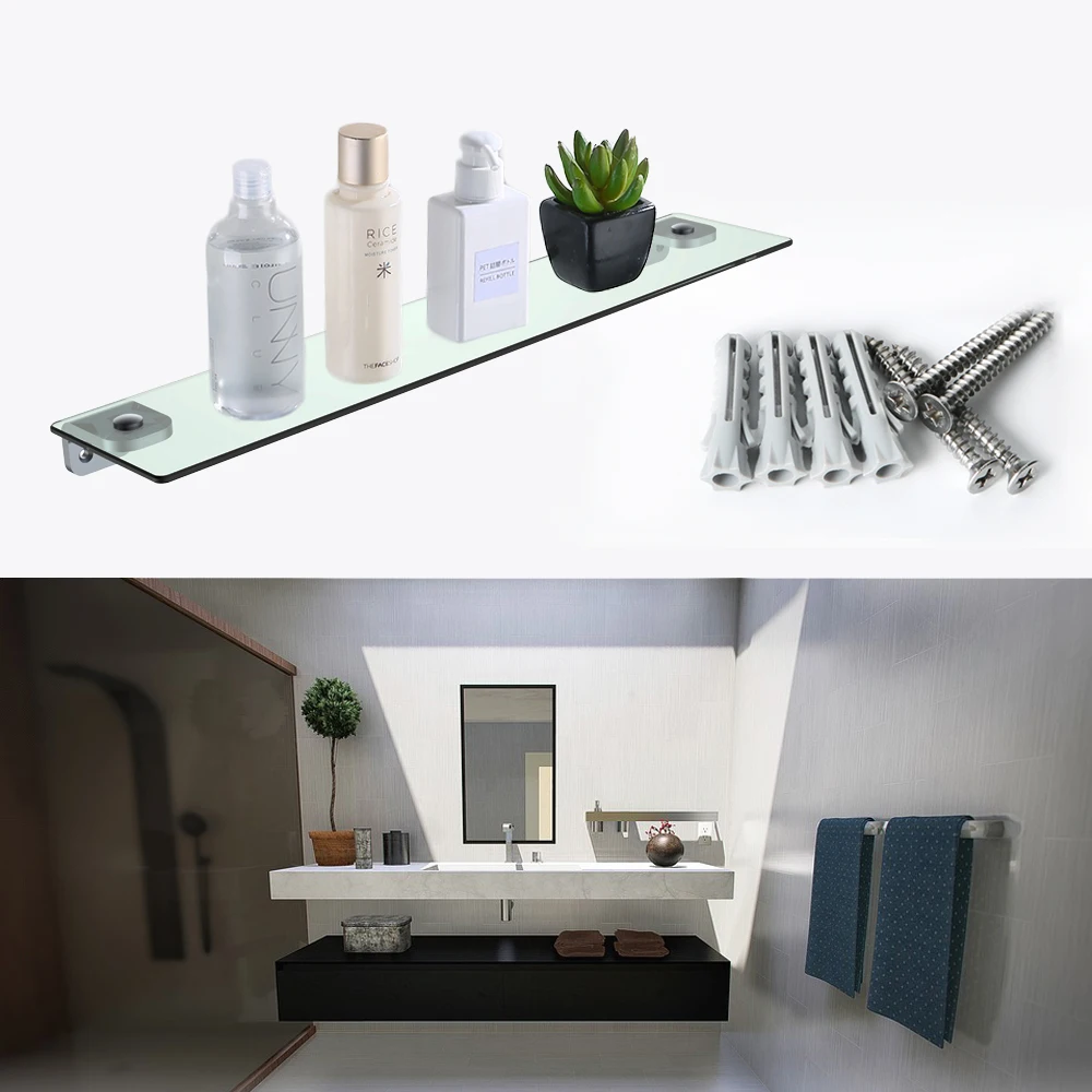 50 см прямоугольная стеклянная полка для ванной комнаты настенный органайзер