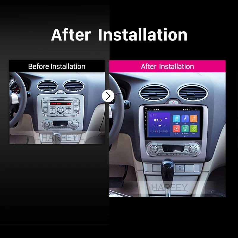 Harfey 2 ГБ + 32 HIFI DSP 9 &quotAndroid 1 GPS-навигация Сенсорный экран автомобильное радио для 2004