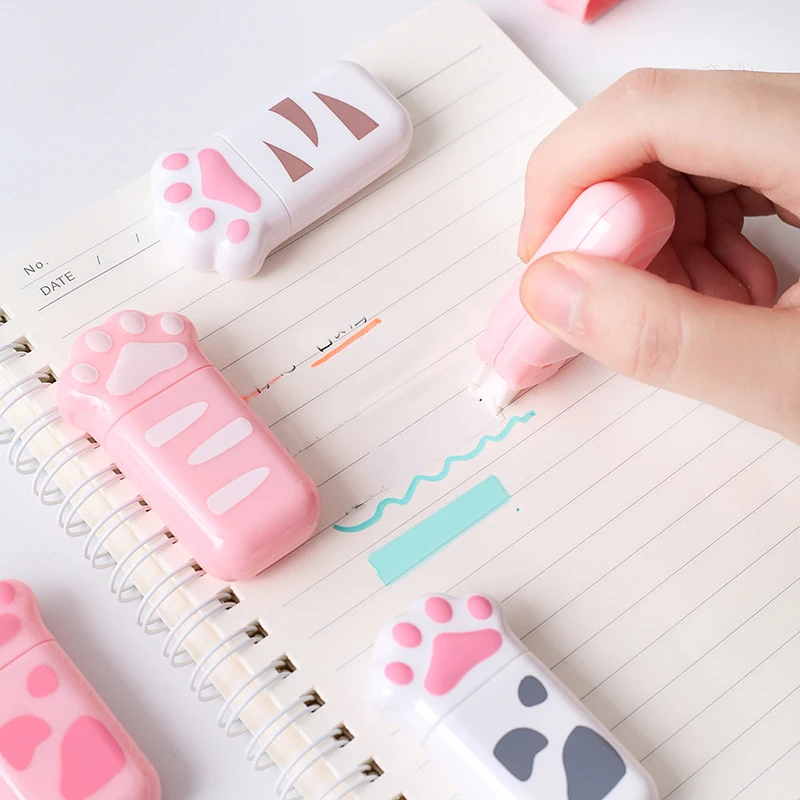 

1X 6 Meters Long Kawaii Cute Cat Paw Cat Claw Mini Correction Tape School Office Supply Student Stationery Kids Gift TLSM