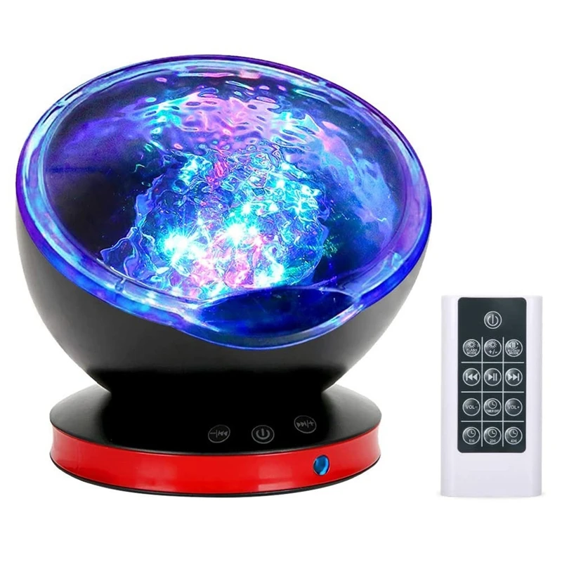 

Ocean Wave Projector Night Light Lamp, 8Color Ocean Night Light With Adjustable Lightness Remote Control Timer