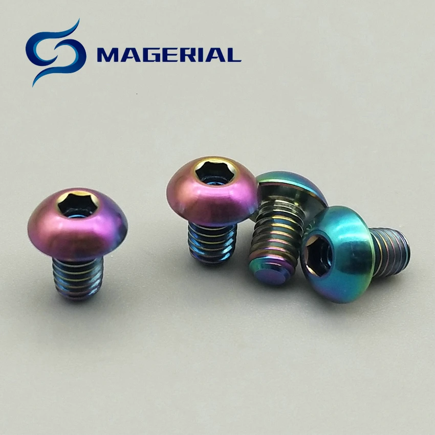 Ti Bolt M4 6 8 1015 20 титановые болты Золотая ферменная головка шестигранник Аллен головкой зонта винт для верховой езды конверсионный винт 6 шт