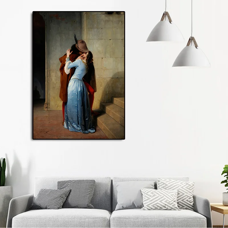 

Wall Art Canvas Painting Picture Modular The Classical Characters Kiss Prints Poster Home Decoration Kids Room Framework