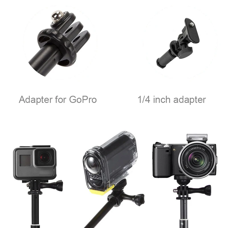 29 дюймов алюминиевый монопод для GoPro Hero 8 7 6 5 Sjcam Sj8 Yi 4K Eken H9 Экшн-камера селфи палка для Go Pro аксессуар