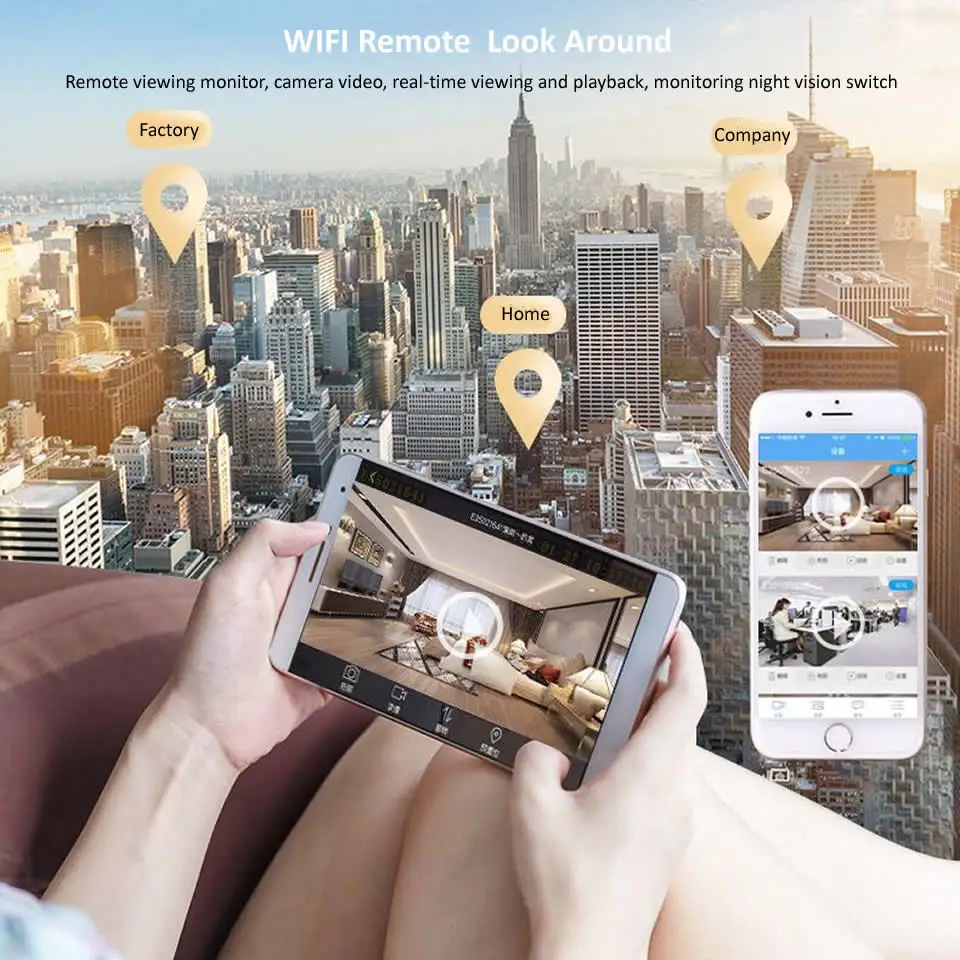 Миниатюрная беспроводная IP-камера 1080P HD Wi-Fi с функцией ночной съемки | Электроника