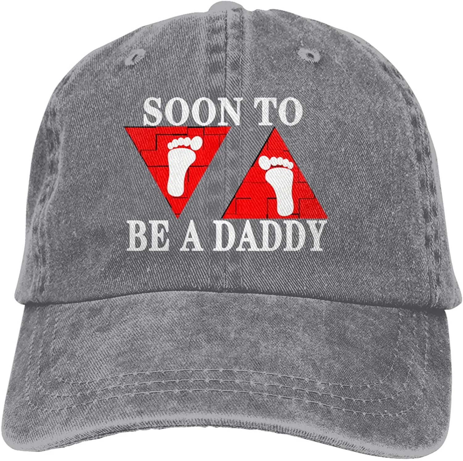

Soon to Be A Daddy Sports Denim Cap Adjustable Unisex Plain Baseball Cowboy Snapback Hat