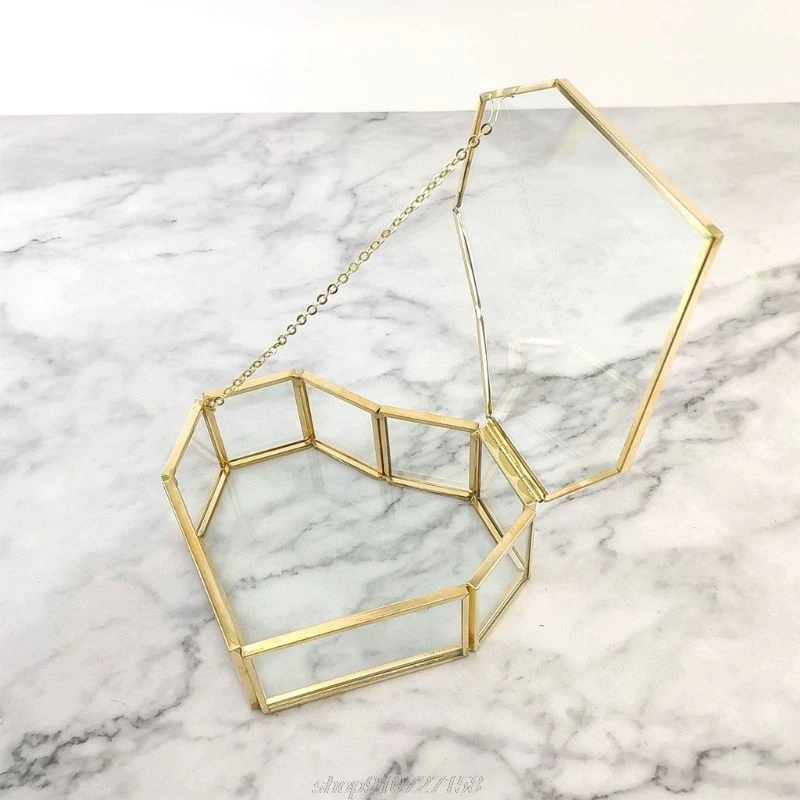 

Wedding Ring Box Storage Box Glass Terrarium Jewelry Box Greenery Glass Ring Succulent Ring for Ceremony Box N16 20 Dropship