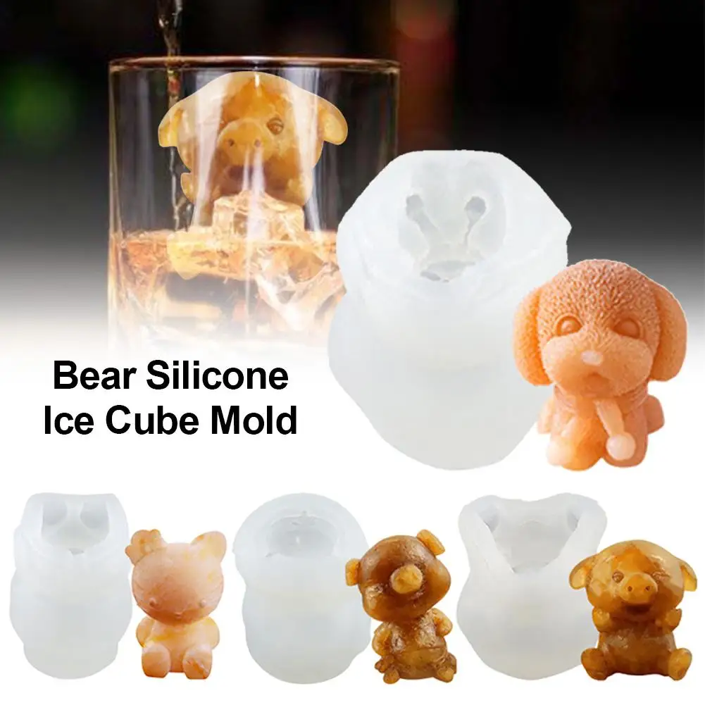 Медведь Форма силиконовая для кубиков льда прессформы симпатичный прочный