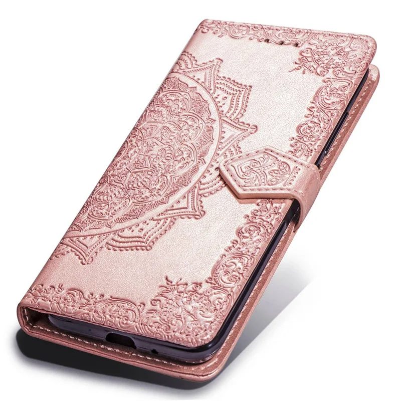 Rose Gold Чехол-книжка с подставкой для Redmi Note 7, чехол для Redmi 7, силиконовый кожаный чехол-бумажник для Xiaomi Redmi Note 7 8 Pro Redmi 7A 6A Go K20, чехол - Цвет: Rose Gold