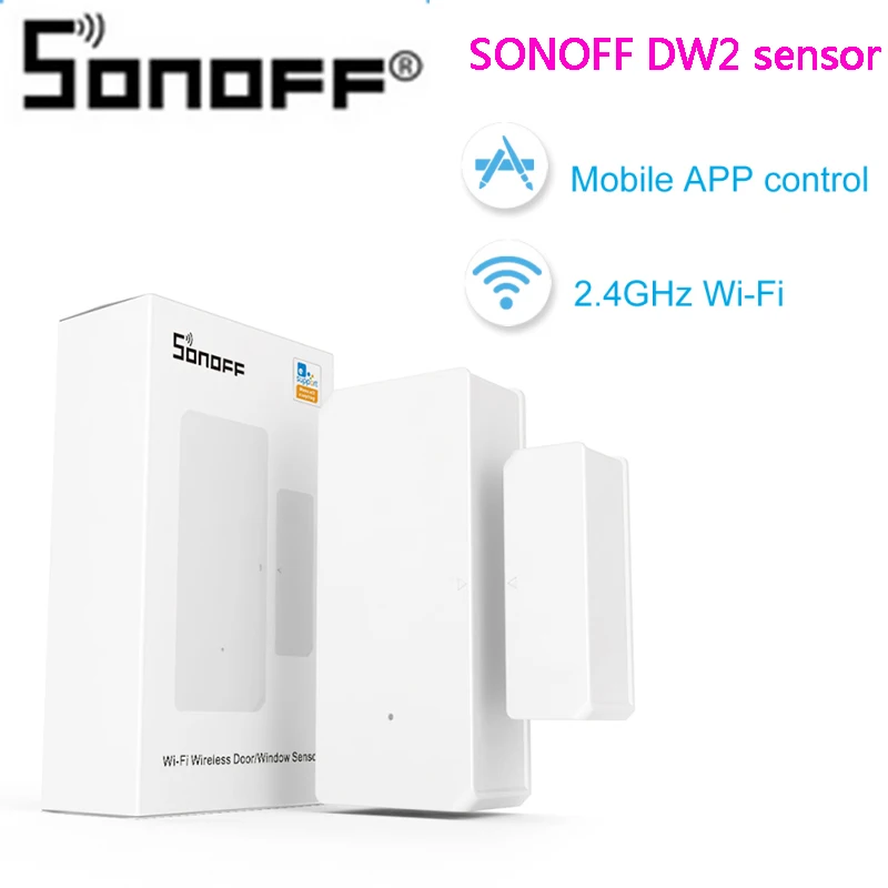 Беспроводной Wi-Fi датчик для дверей и окон Sonoff DW2 приложение Ewelink удаленный