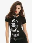 Женская футболка с графическим принтом OH MY GOTH, винтажная стильная хипстерская футболка унисекс из 100% хлопка с цитатами tumblr