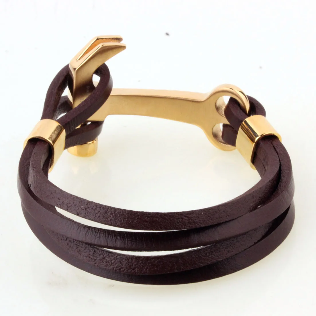 Браслет-манжета мужской из натуральной кожи ювелирное изделие в виде молотка на