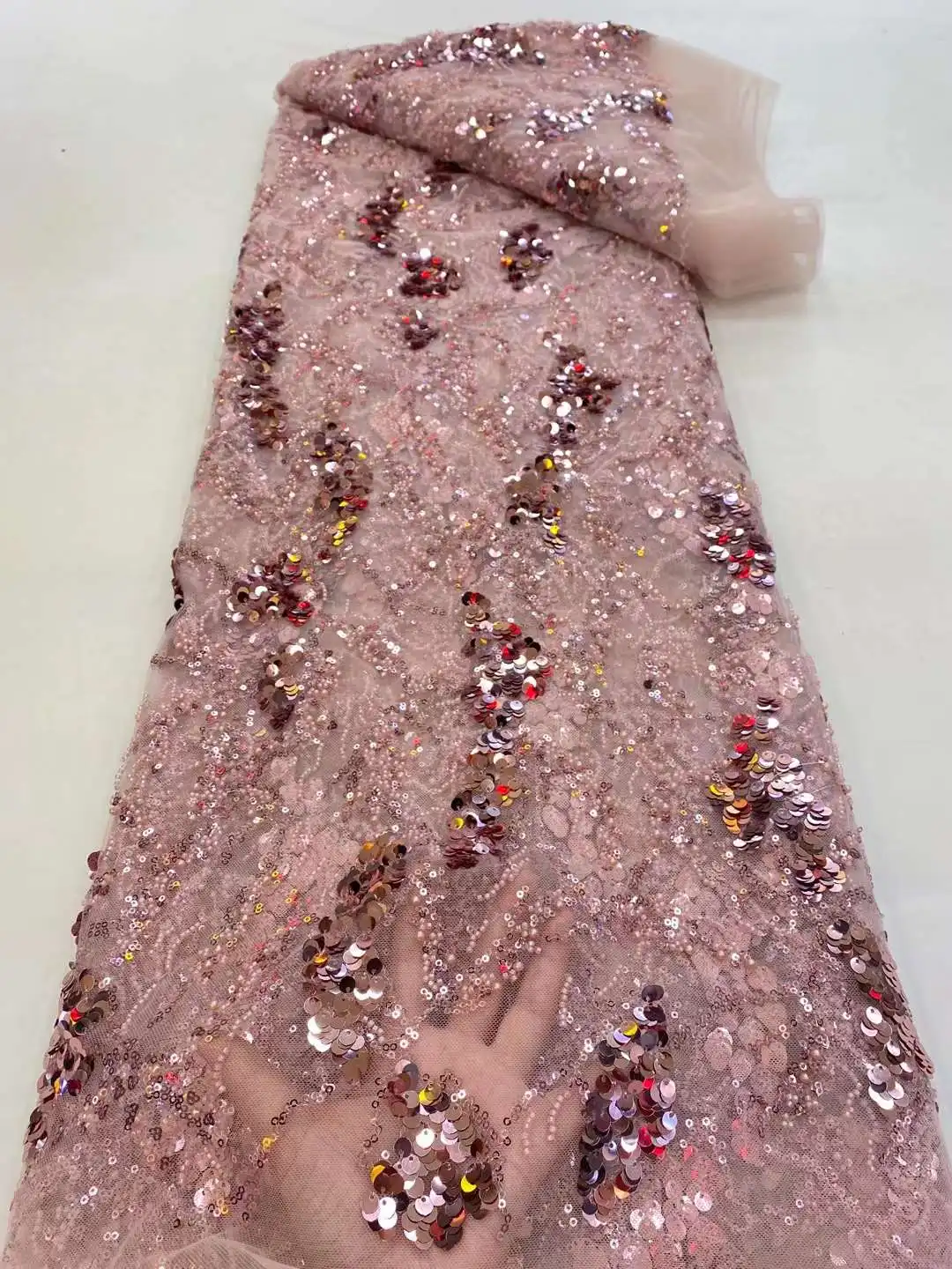 

Высококачественная ткань с блестками, африканская кружевная ткань, французское Сетчатое кружево для вечернего платья/свадебного вечернего платья