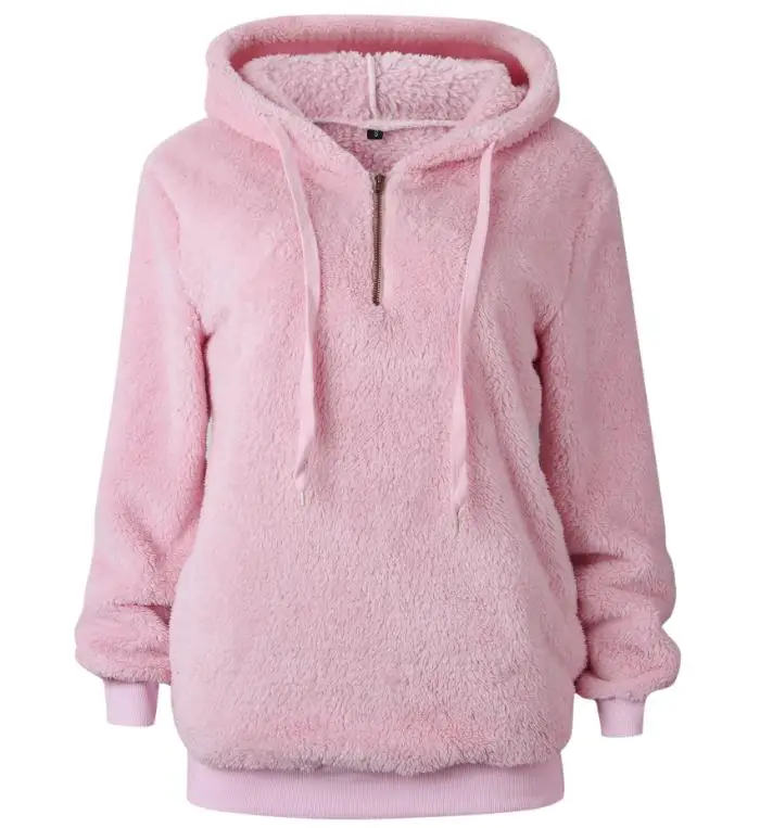 

2021 New Arrival Women Hoodies Sweatshirts Zipper Turn Down Collar Autumn Winter Trendy Long Sleeve Female Hooded Streetwear