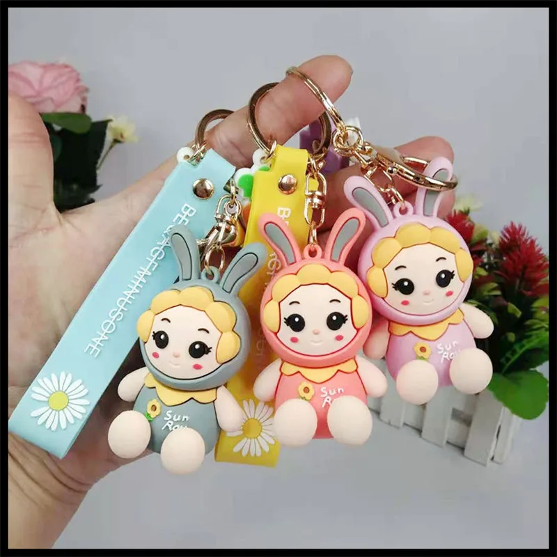 

Creative Cute Cartoon Rabbit Girl Keychain Doll Cartoon Bag Pendant Key Chain Bunny Doll Gift