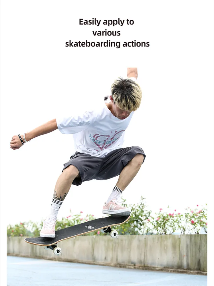 

Высококачественный скейтборд для начинающих четырехколесный кленовый деревянный Лонгборд граффити плоская пластина мультяшная наклейка ...