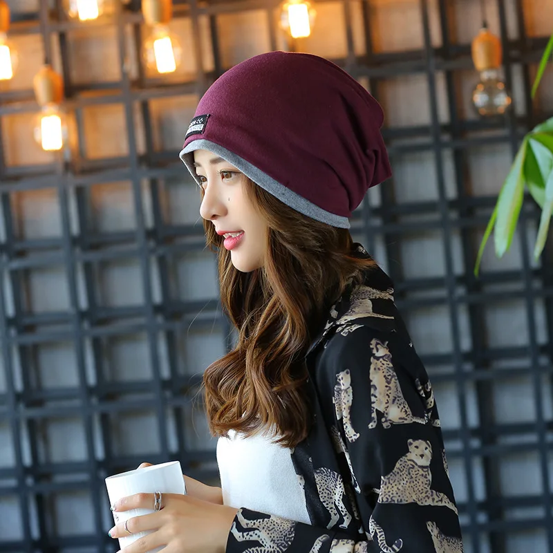 

2020 New Fashion and Rimmed Cloth Men and Women Autumn and Winter Cover Head Double Layer Solid Color Pile Pile Cap