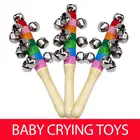 Деревянные погремушки Монтессори для детей, песочный молоток, погремушка для младенцев, развивающие музыкальные деревянные игрушки, развивающая ручная колокольчик, детские игрушки